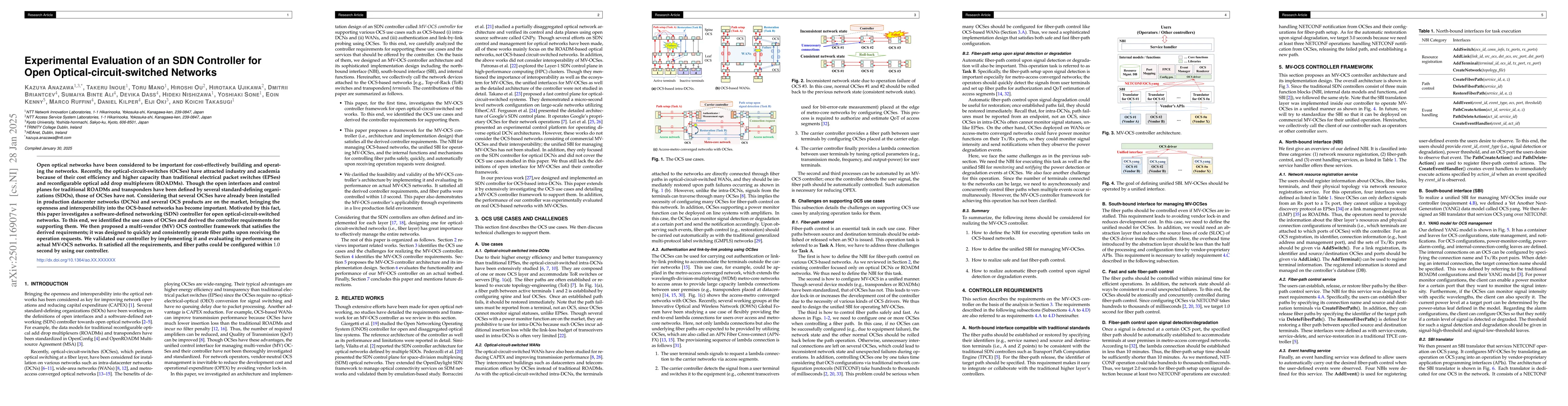 Thumbnail for Experimental Evaluation of an SDN Controller for Open
  Optical-circuit-switched Networks