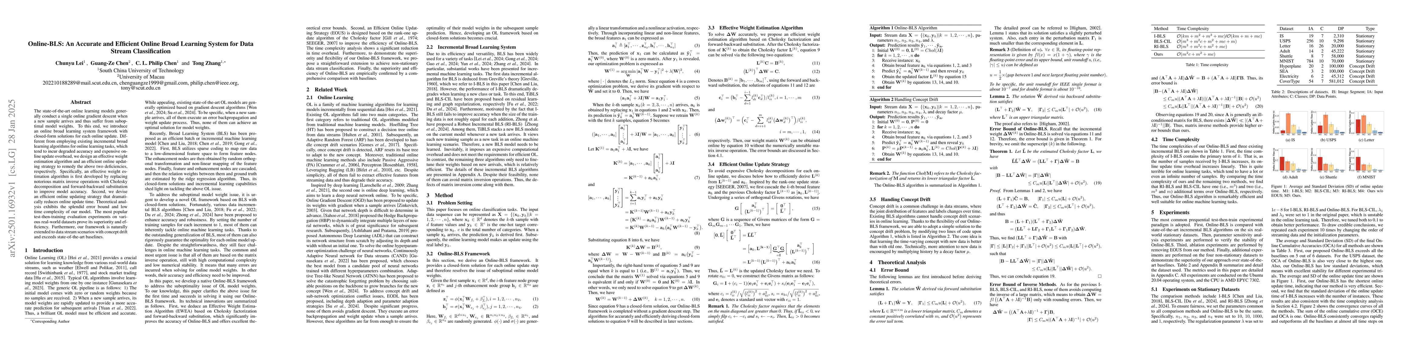 Thumbnail for Online-BLS: An Accurate and Efficient Online Broad Learning System for
  Data Stream Classification