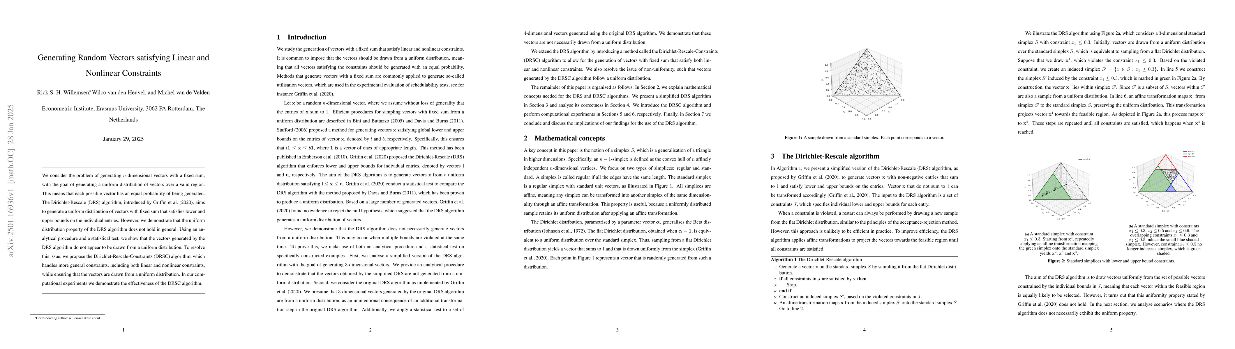 Thumbnail for Generating Random Vectors satisfying Linear and Nonlinear Constraints