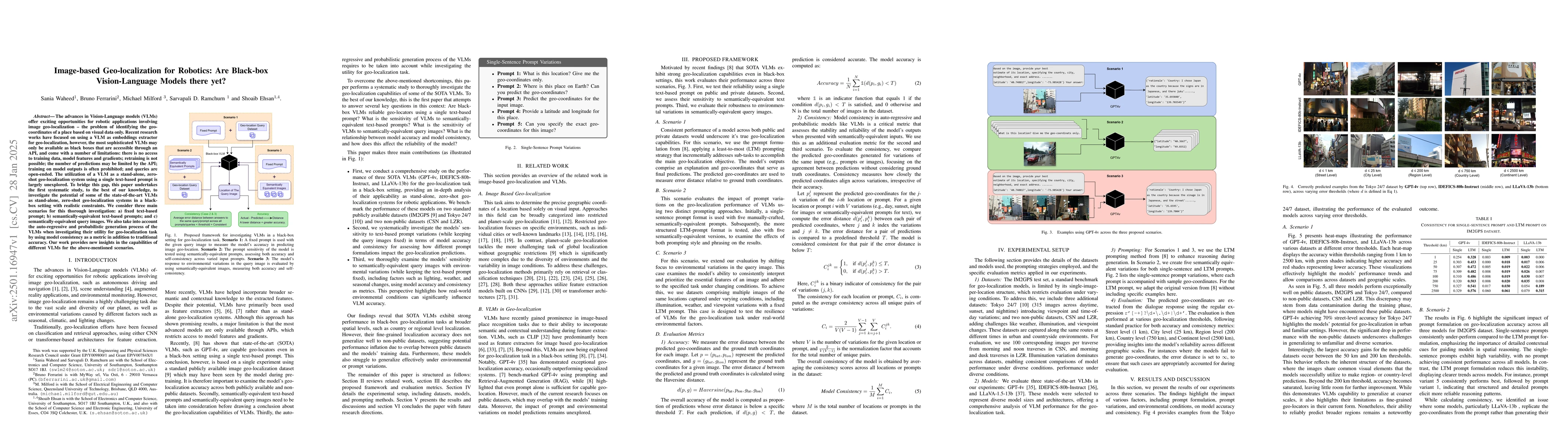 Thumbnail for Image-based Geo-localization for Robotics: Are Black-box Vision-Language
  Models there yet?