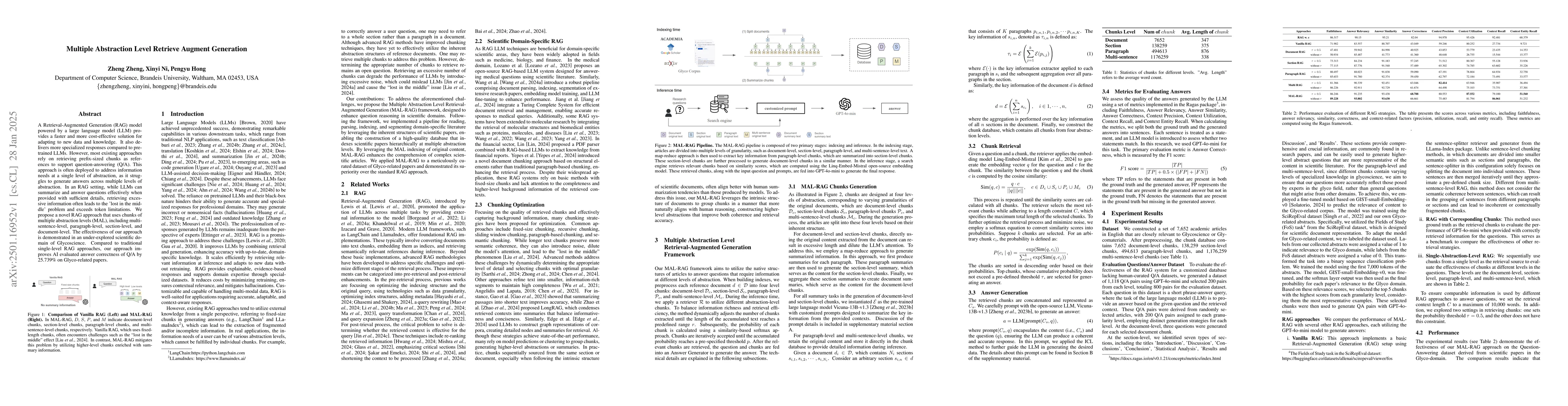 Thumbnail for Multiple Abstraction Level Retrieve Augment Generation