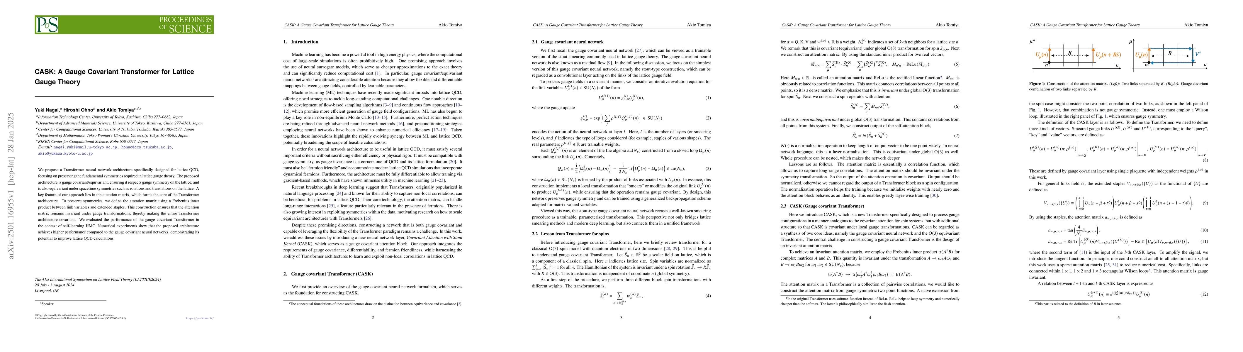 Thumbnail for CASK: A Gauge Covariant Transformer for Lattice Gauge Theory