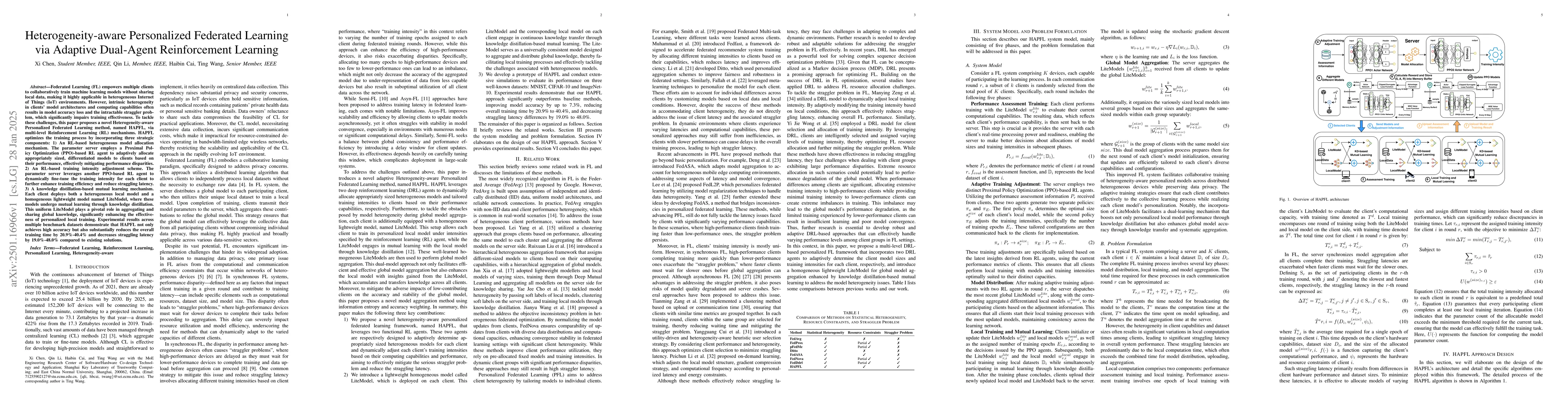 Thumbnail for Heterogeneity-aware Personalized Federated Learning via Adaptive
  Dual-Agent Reinforcement Learning