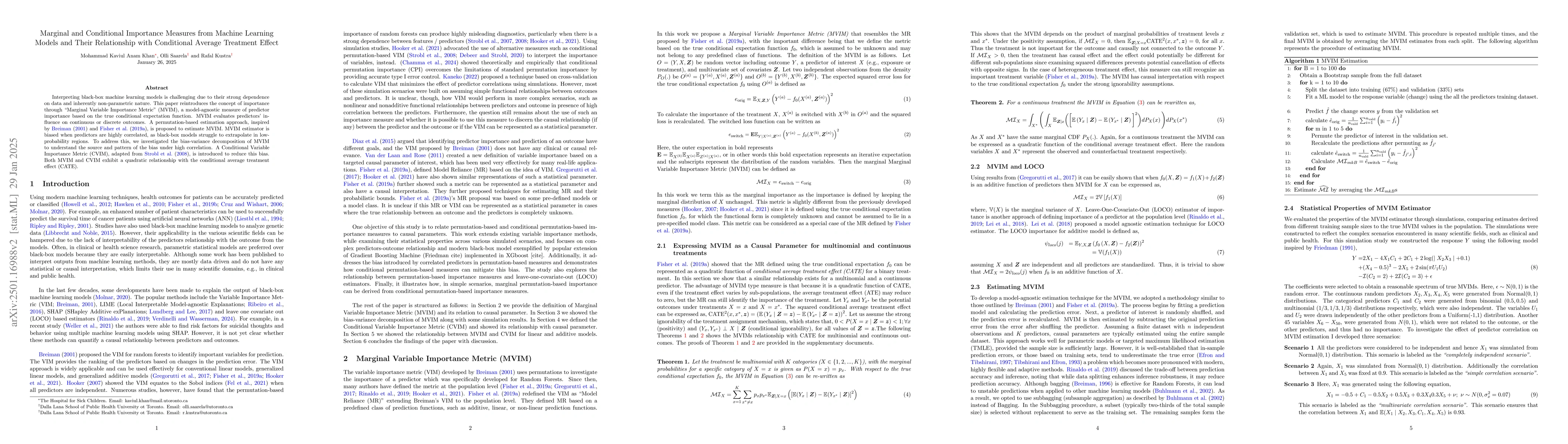 Thumbnail for Marginal and Conditional Importance Measures from Machine Learning
  Models and Their Relationship with Conditional Average Treatment Effect