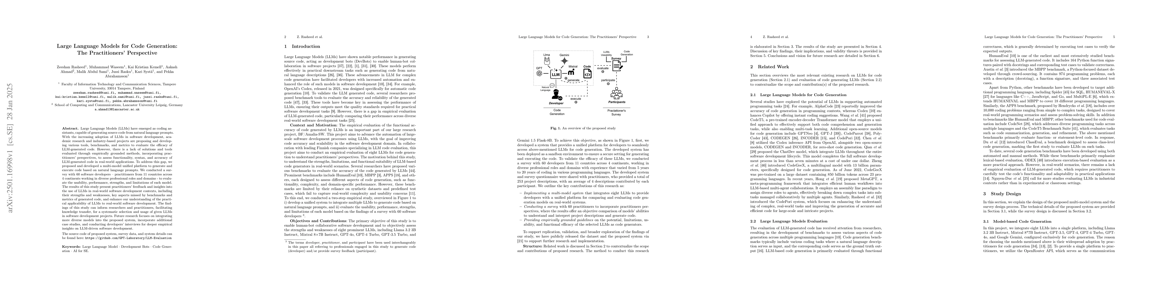 Thumbnail for Large Language Models for Code Generation: The Practitioners Perspective