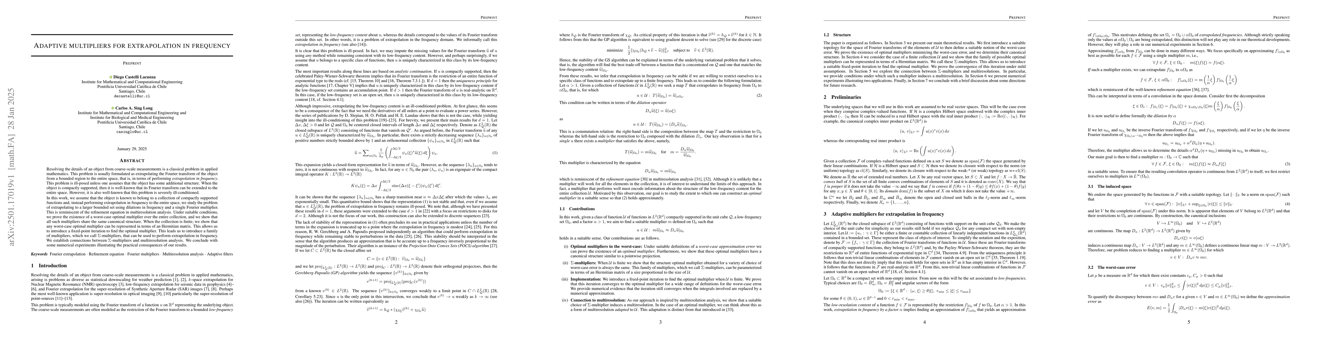 Thumbnail for Adaptive multipliers for extrapolation in frequency