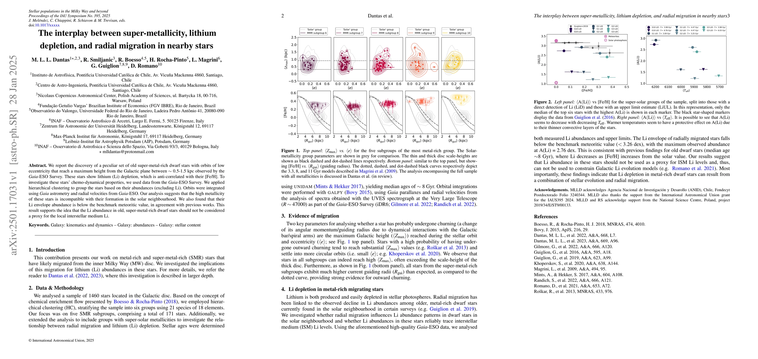 Thumbnail for The interplay between super-metallicity, lithium depletion, and radial
  migration in nearby stars