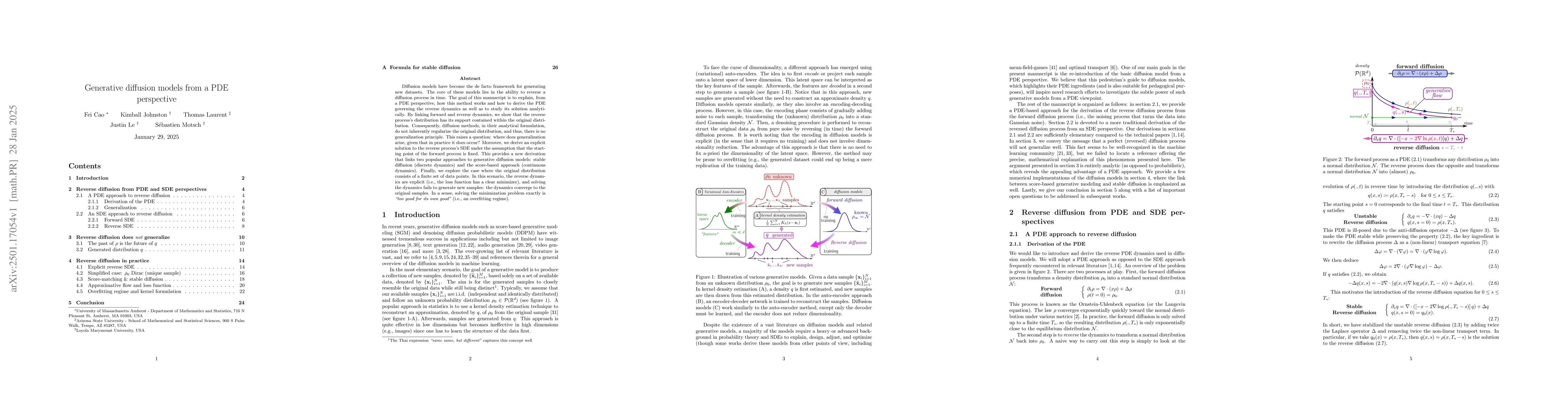 Thumbnail for Generative diffusion models from a PDE perspective