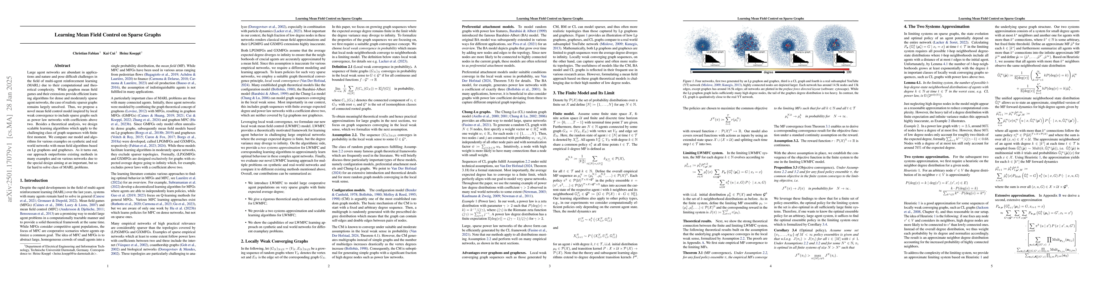 Thumbnail for Learning Mean Field Control on Sparse Graphs