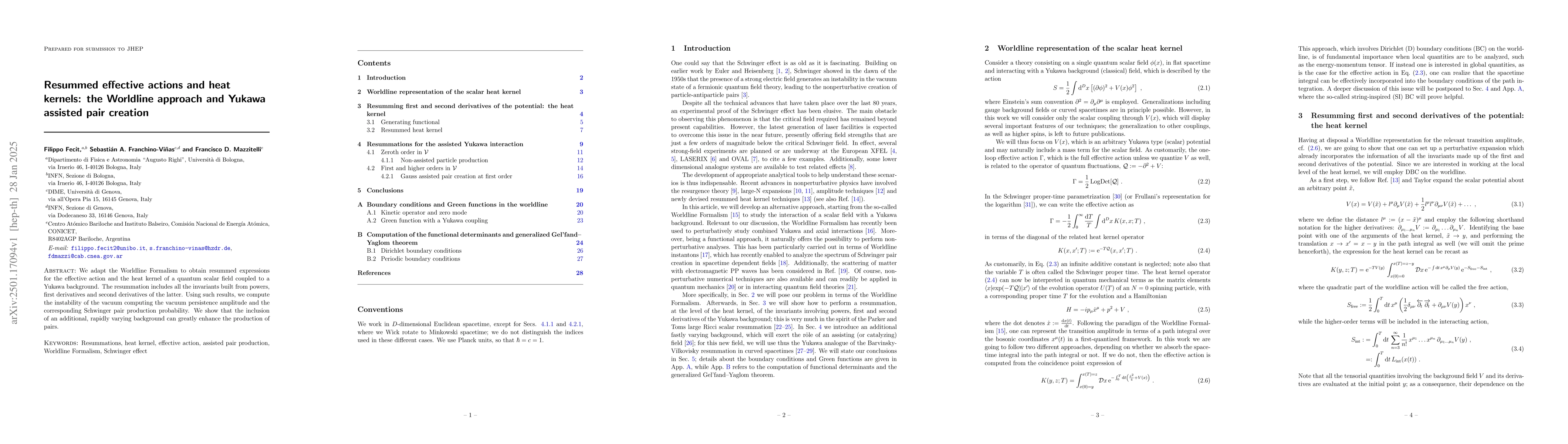 Thumbnail for Resummed effective actions and heat kernels: the Worldline approach and
  Yukawa assisted pair creation
