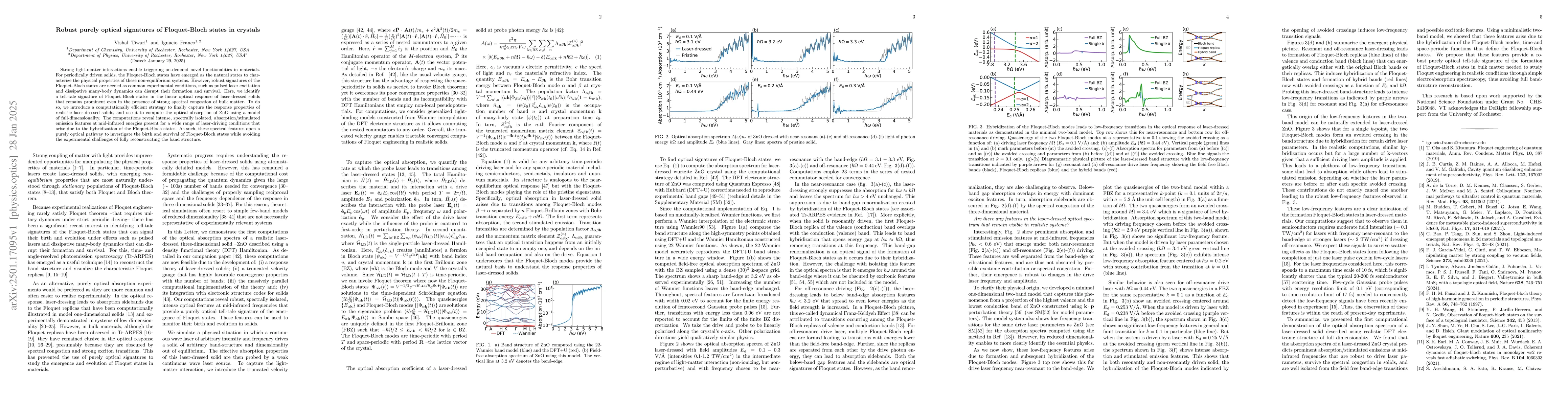 Thumbnail for Robust purely optical signatures of Floquet-Bloch states in crystals