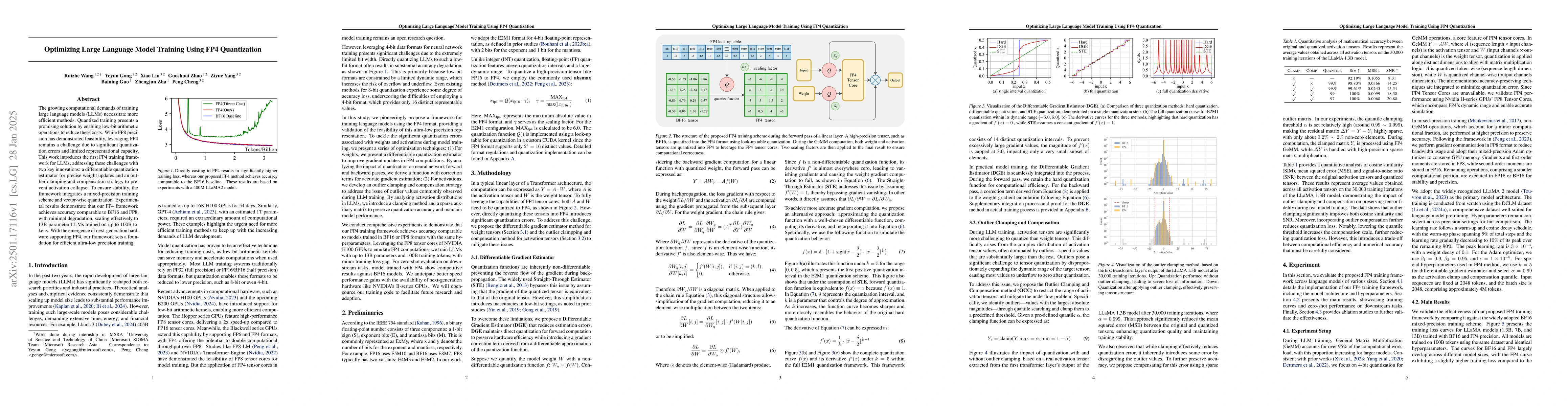 Thumbnail for Optimizing Large Language Model Training Using FP4 Quantization
