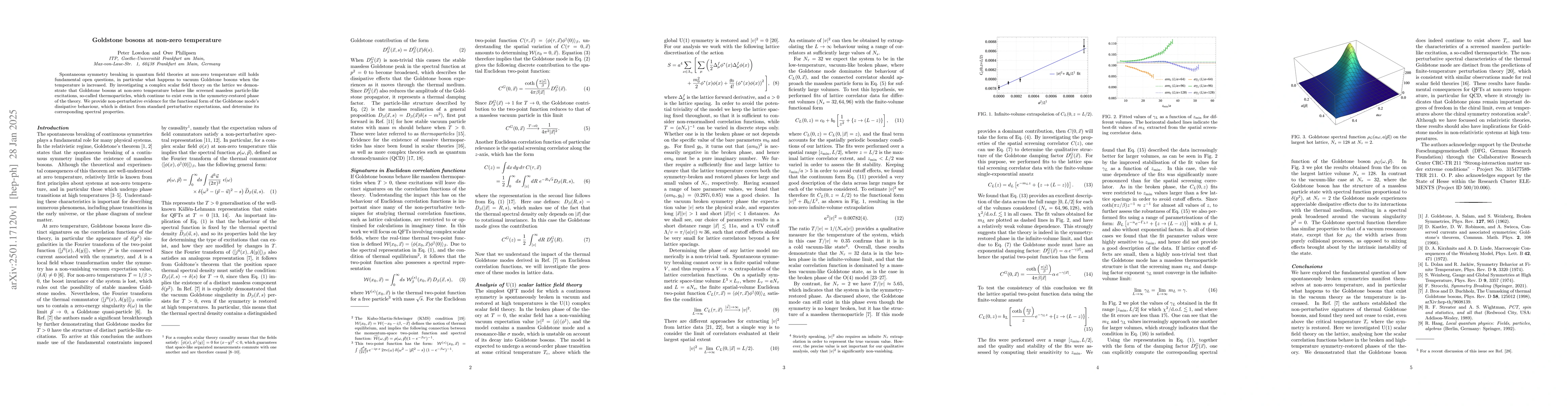Thumbnail for Goldstone bosons at non-zero temperature