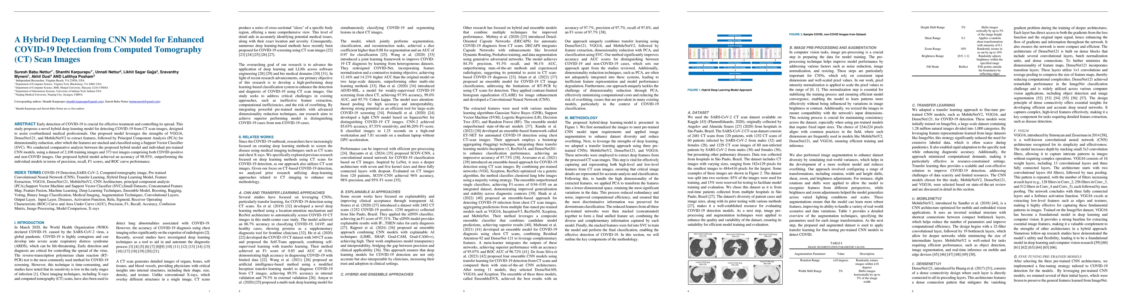 Thumbnail for A Hybrid Deep Learning CNN Model for Enhanced COVID-19 Detection from
  Computed Tomography (CT) Scan Images