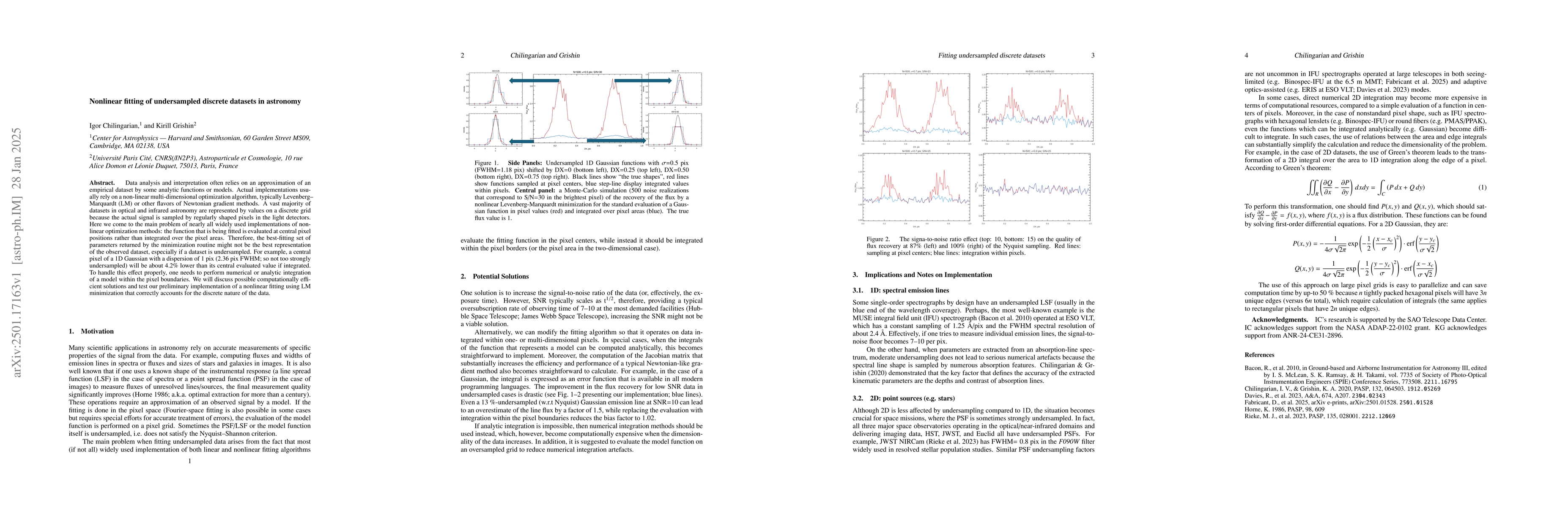 Thumbnail for Nonlinear fitting of undersampled discrete datasets in astronomy