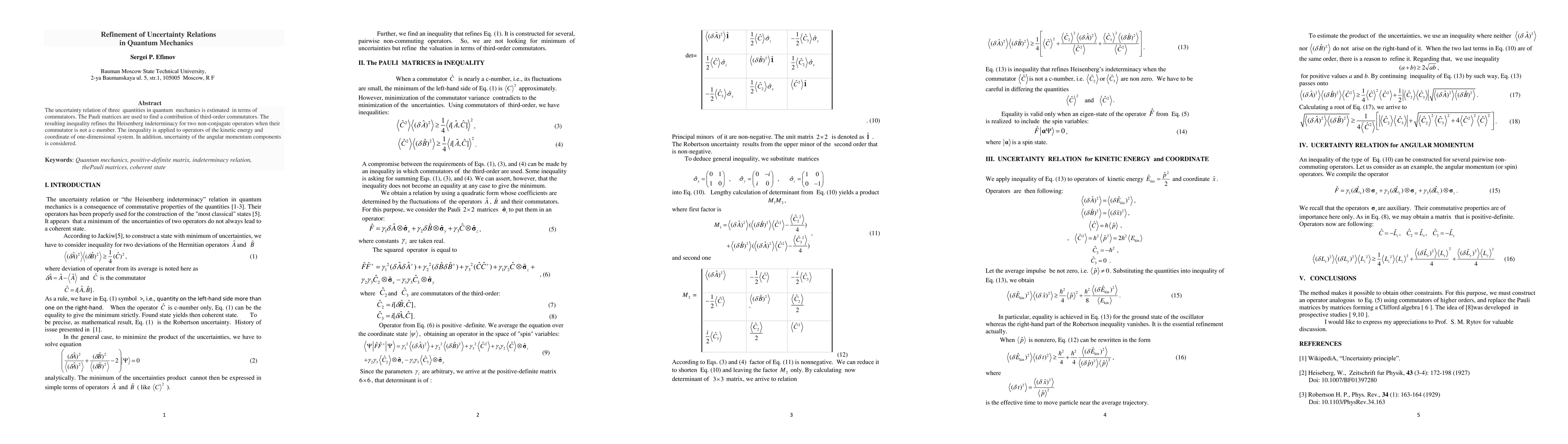 Thumbnail for Refinement of Uncertainty Relations in Quantum Mechanics