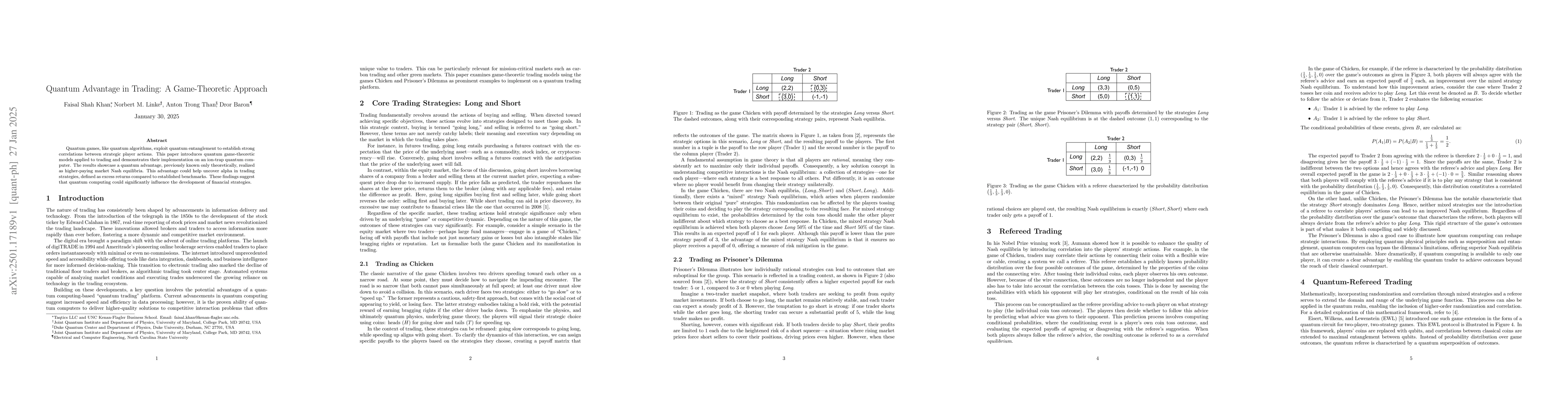 Thumbnail for Quantum Advantage in Trading: A Game-Theoretic Approach