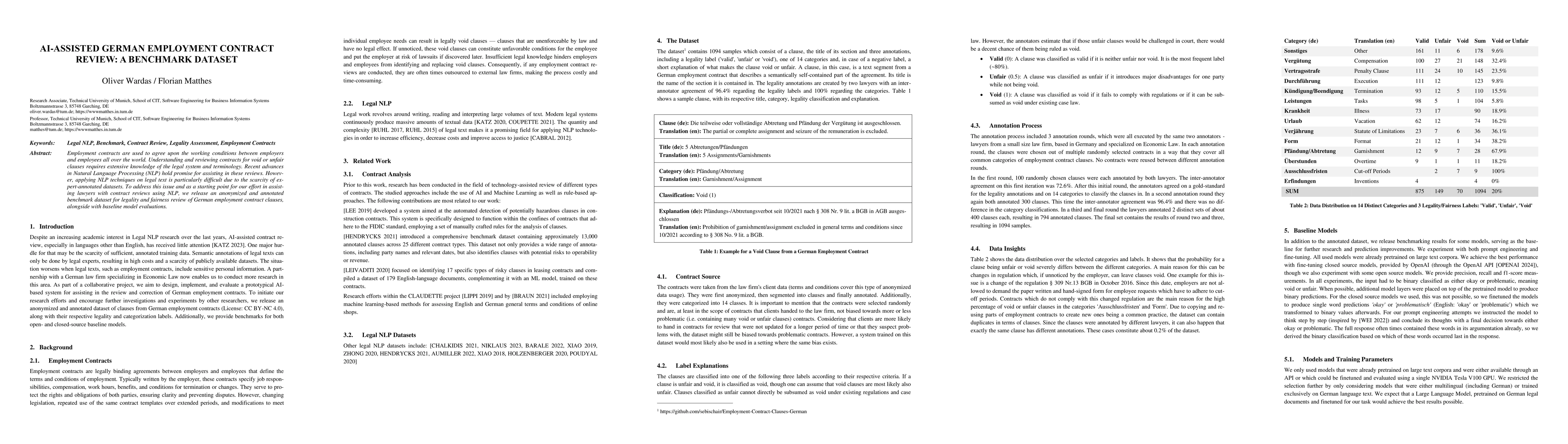 Thumbnail for AI-assisted German Employment Contract Review: A Benchmark Dataset