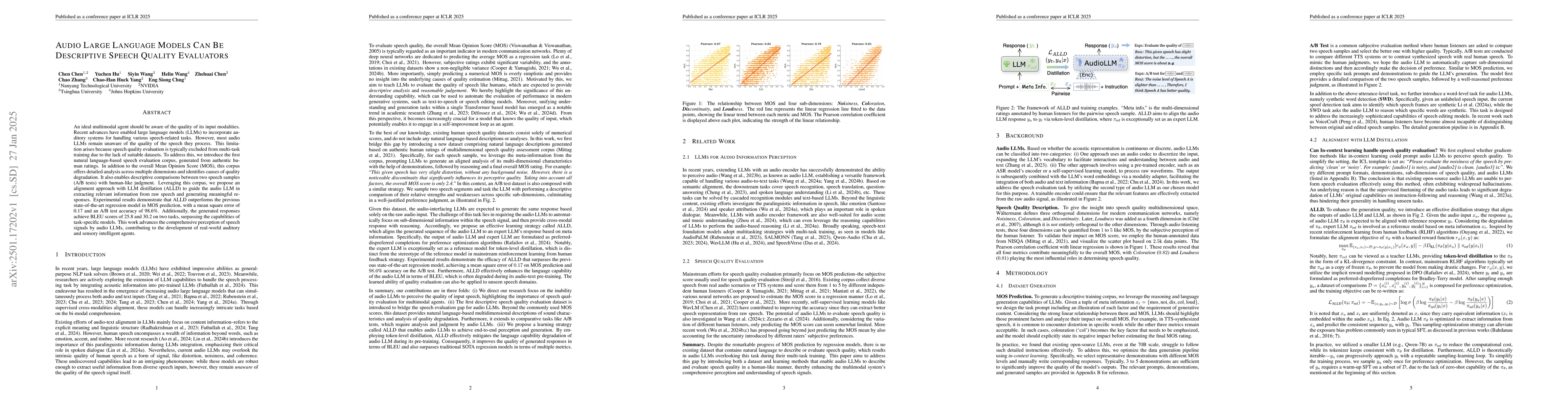 Thumbnail for Audio Large Language Models Can Be Descriptive Speech Quality Evaluators