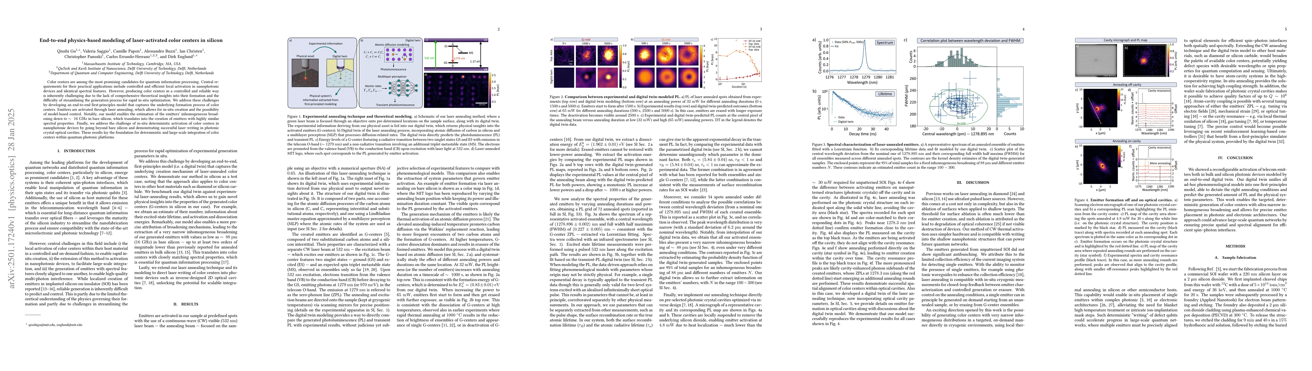 Thumbnail for End-to-end physics-based modeling of laser-activated color centers in
  silicon