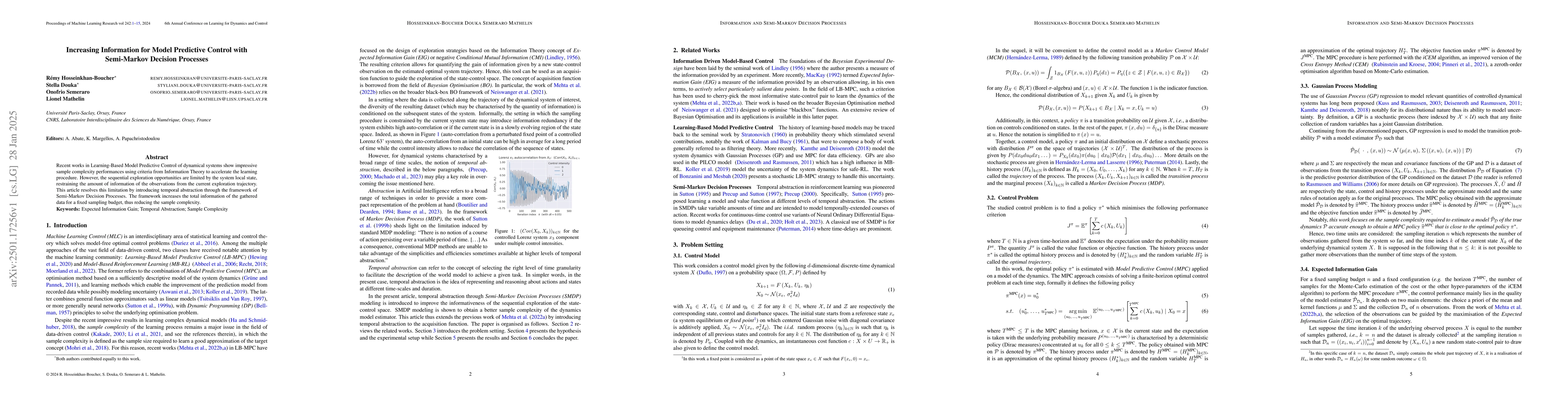 Thumbnail for Increasing Information for Model Predictive Control with Semi-Markov
  Decision Processes