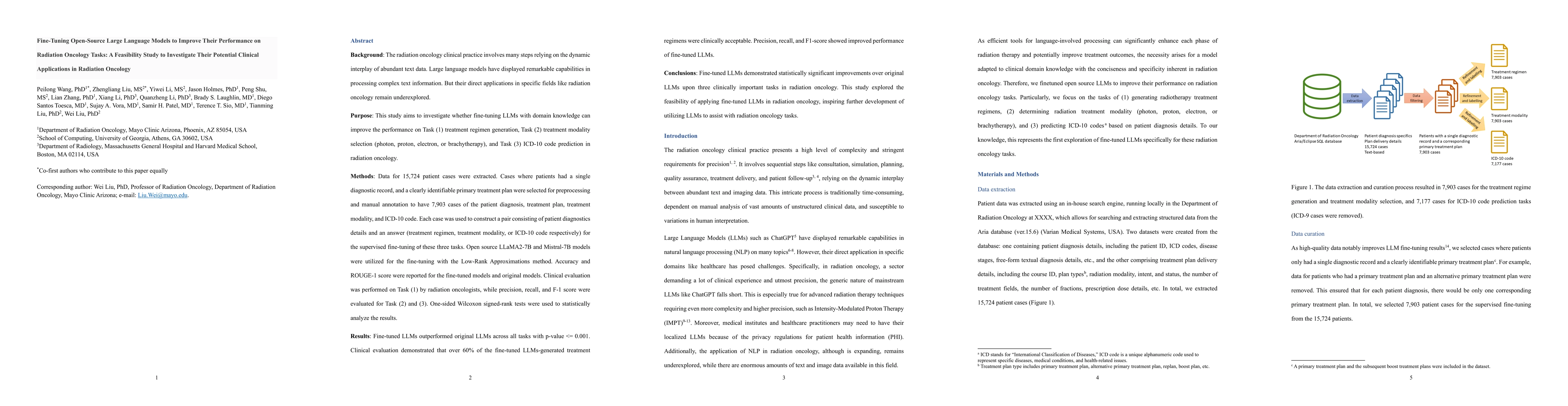 Thumbnail for Fine-Tuning Open-Source Large Language Models to Improve Their
  Performance on Radiation Oncology Tasks: A Feasibility Study to Investigate
  Their Potential Clinical Applications in Radiation Oncology