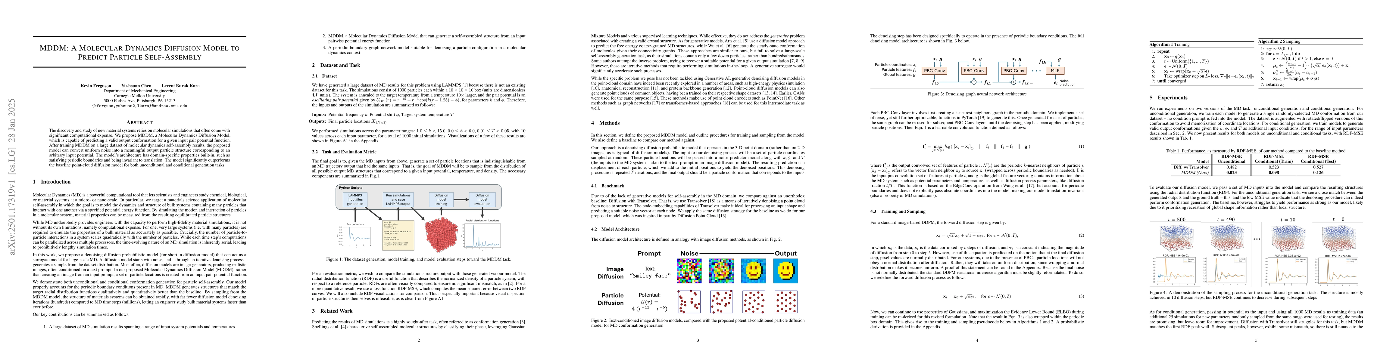 Thumbnail for MDDM: A Molecular Dynamics Diffusion Model to Predict Particle
  Self-Assembly