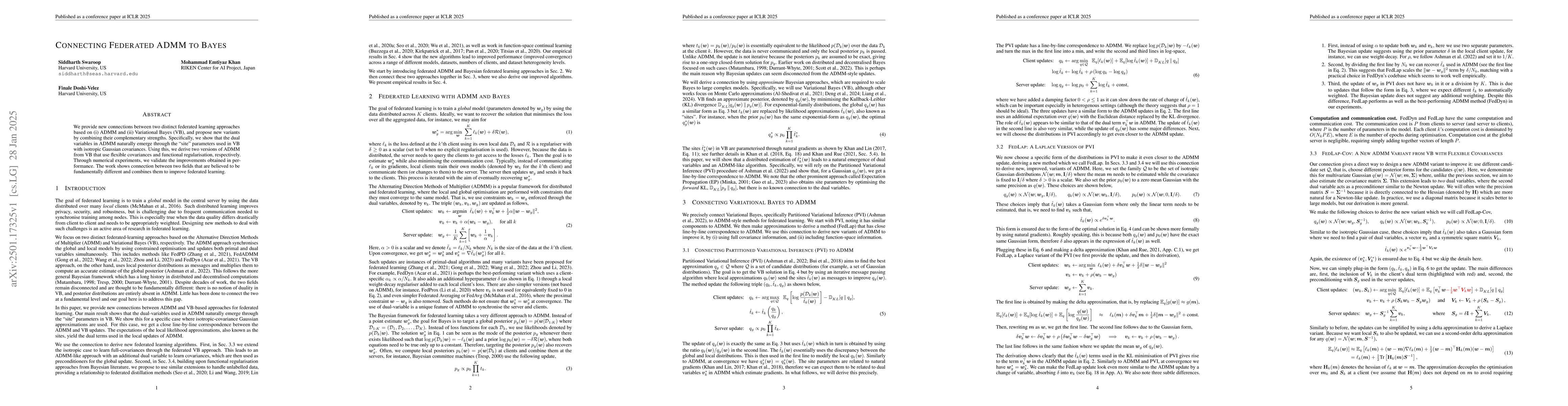 Thumbnail for Connecting Federated ADMM to Bayes