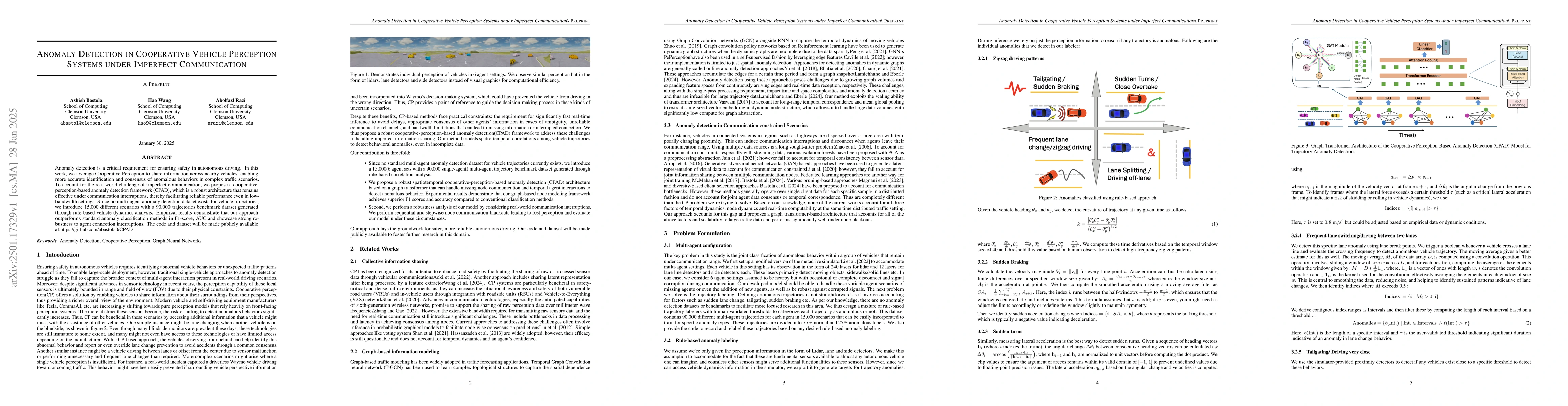 Thumbnail for Anomaly Detection in Cooperative Vehicle Perception Systems under
  Imperfect Communication