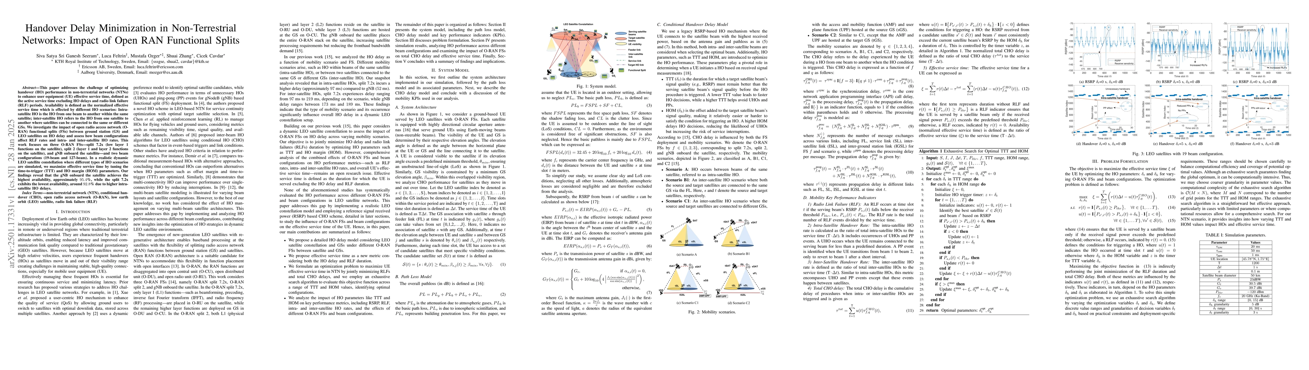 Thumbnail for Handover Delay Minimization in Non-Terrestrial Networks: Impact of Open
  RAN Functional Splits