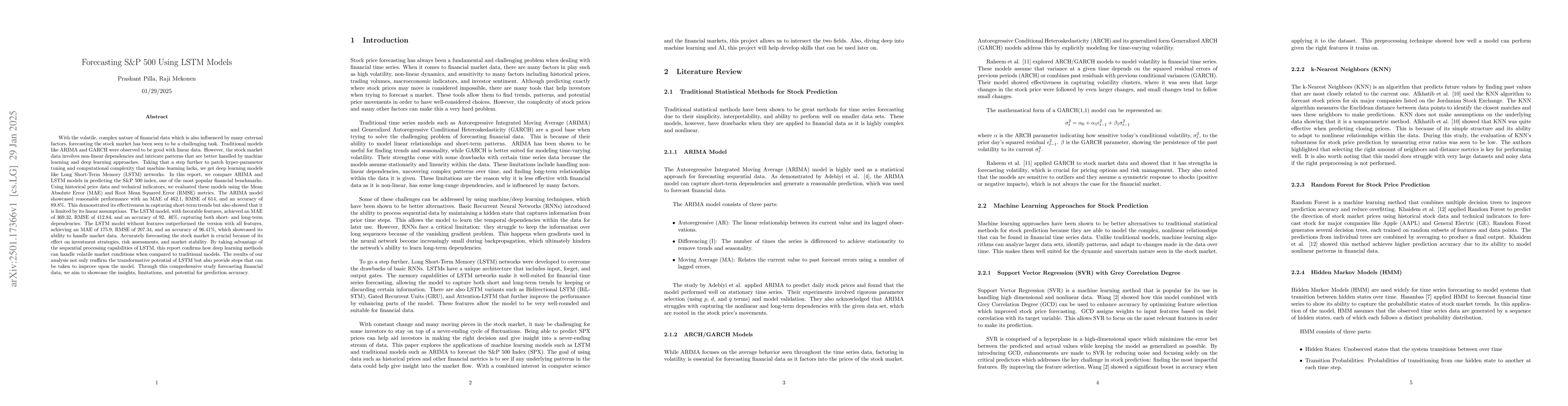 Thumbnail for Forecasting S&P 500 Using LSTM Models