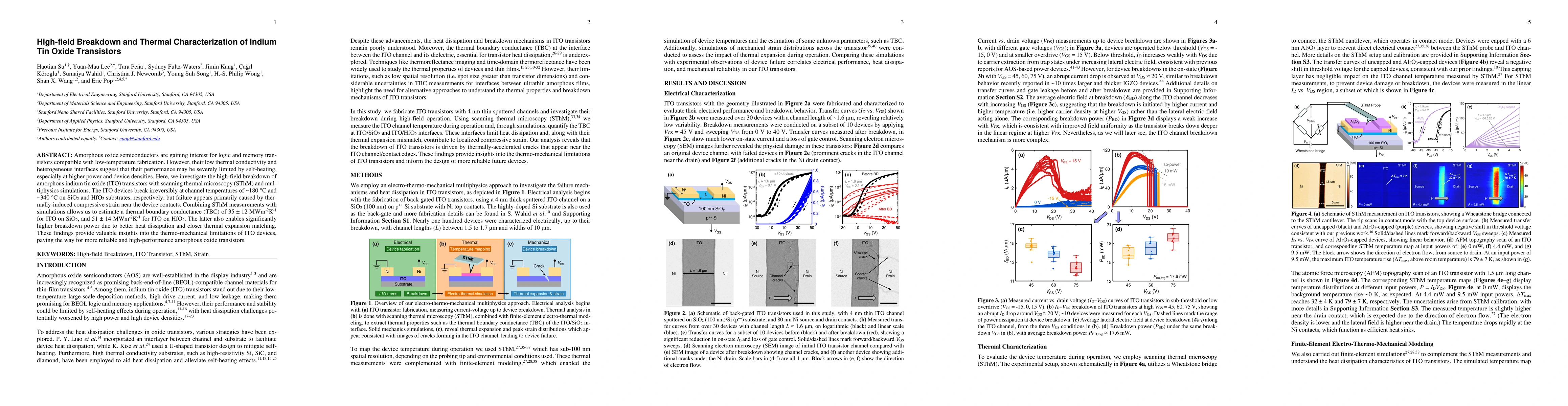 Thumbnail for High-field Breakdown and Thermal Characterization of Indium Tin Oxide
  Transistors