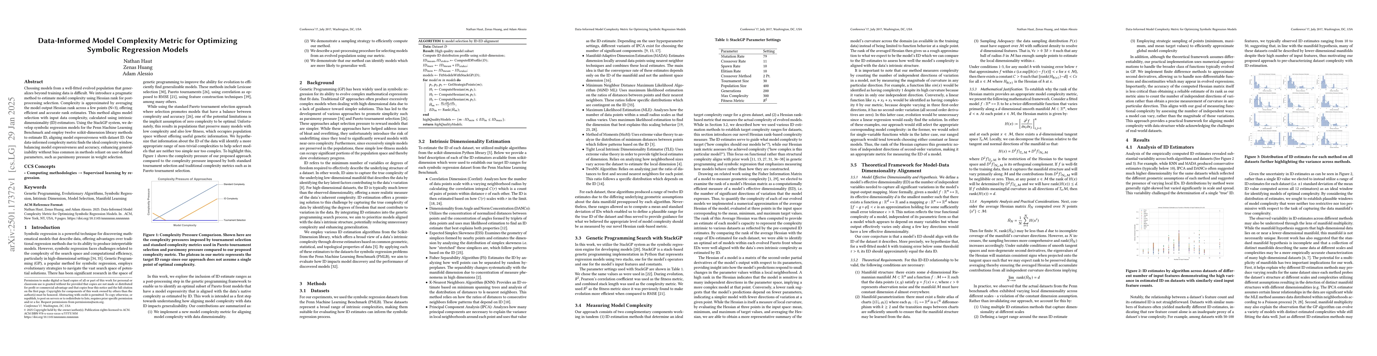 Thumbnail for Data-Informed Model Complexity Metric for Optimizing Symbolic Regression
  Models