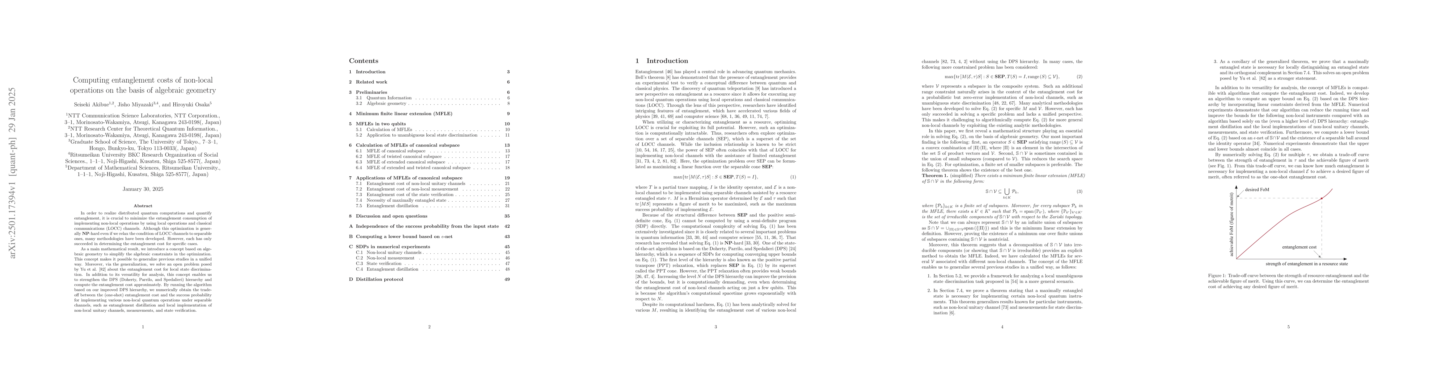 Thumbnail for Computing entanglement costs of non-local operations on the basis of
  algebraic geometry