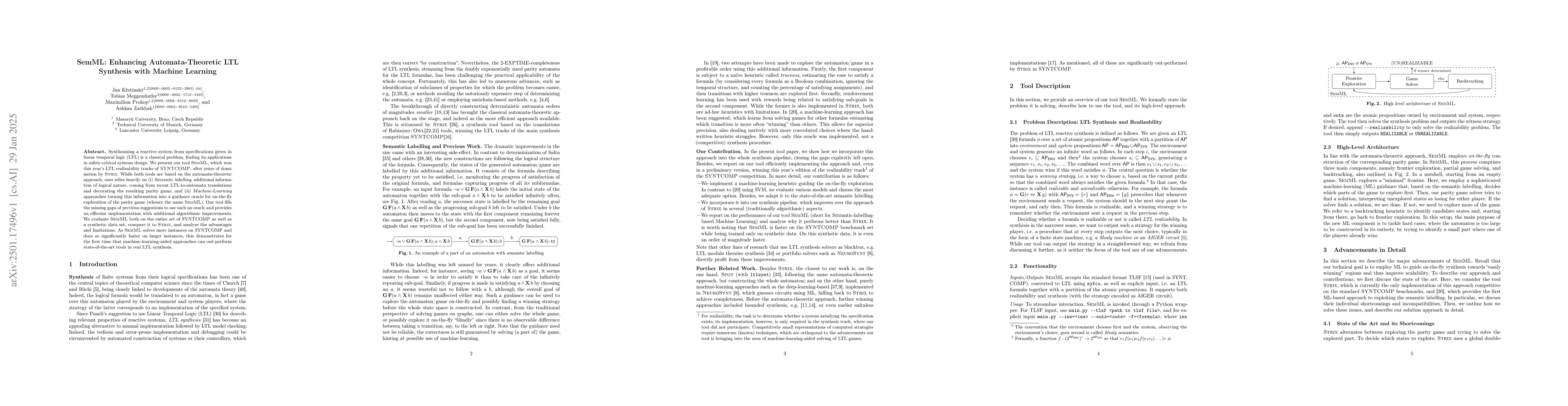 Thumbnail for SemML: Enhancing Automata-Theoretic LTL Synthesis with Machine Learning