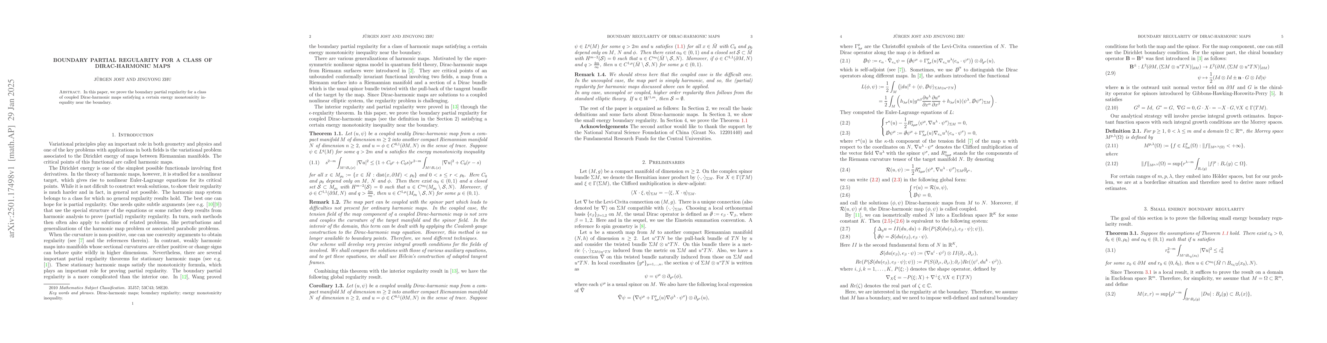 Thumbnail for Boundary partial regularity for a class of Dirac-harmonic maps
