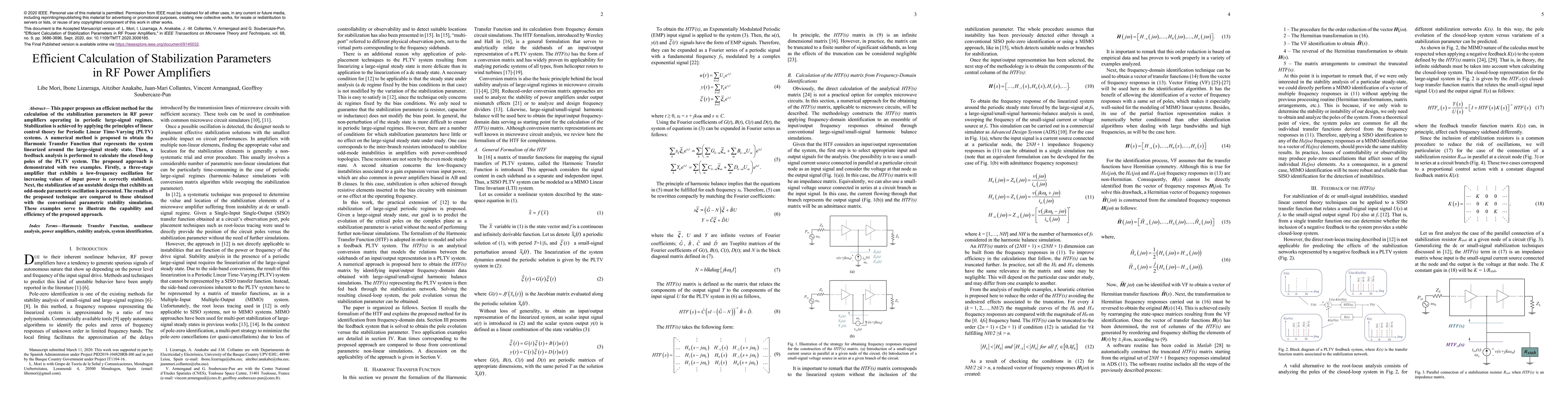 Thumbnail for Efficient Calculation of Stabilization Parameters in RF Power Amplifiers