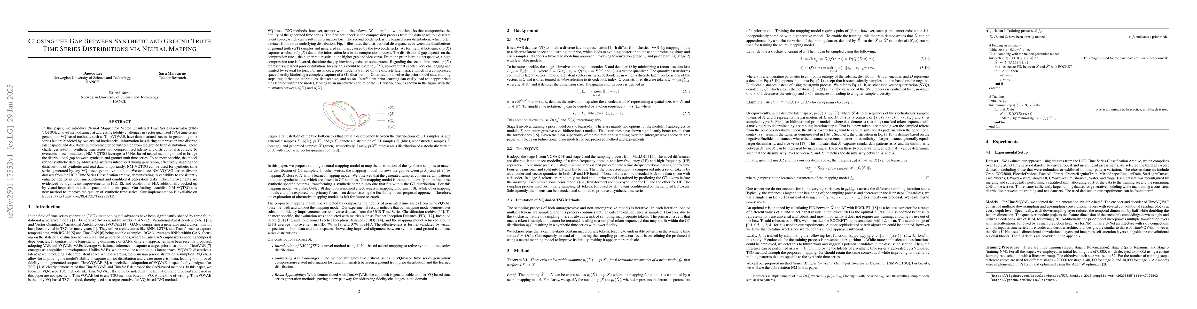 Thumbnail for Closing the Gap Between Synthetic and Ground Truth Time Series
  Distributions via Neural Mapping