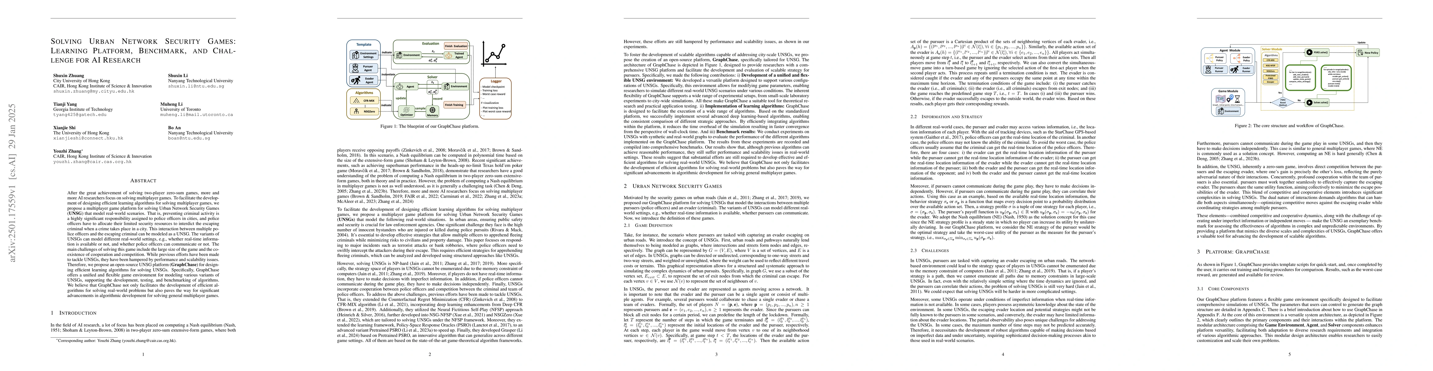 Thumbnail for Solving Urban Network Security Games: Learning Platform, Benchmark, and
  Challenge for AI Research