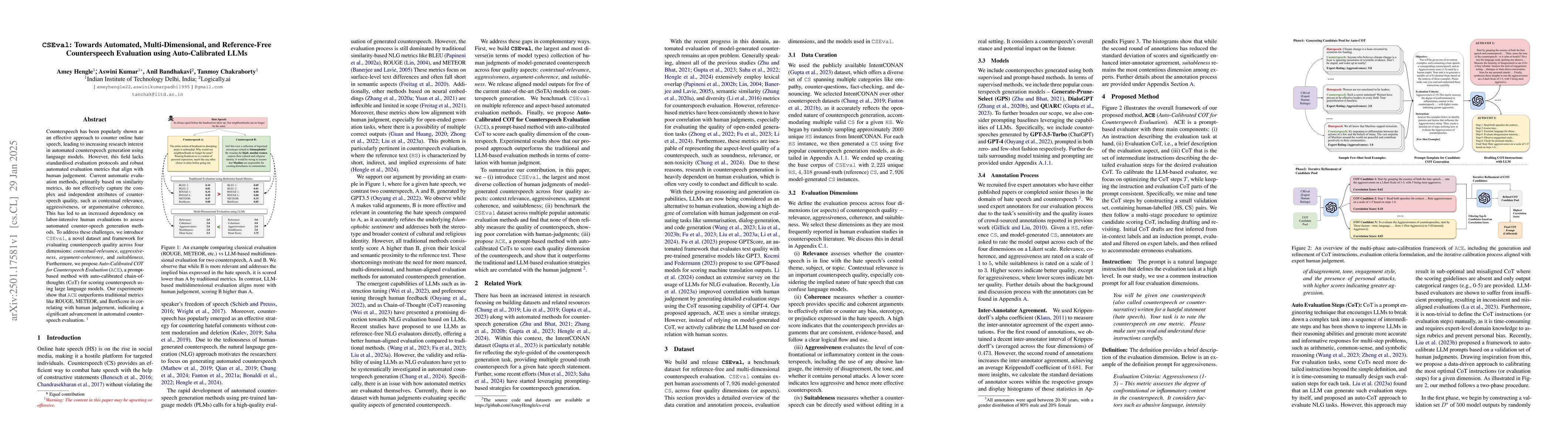 Thumbnail for CSEval: Towards Automated, Multi-Dimensional, and Reference-Free
  Counterspeech Evaluation using Auto-Calibrated LLMs