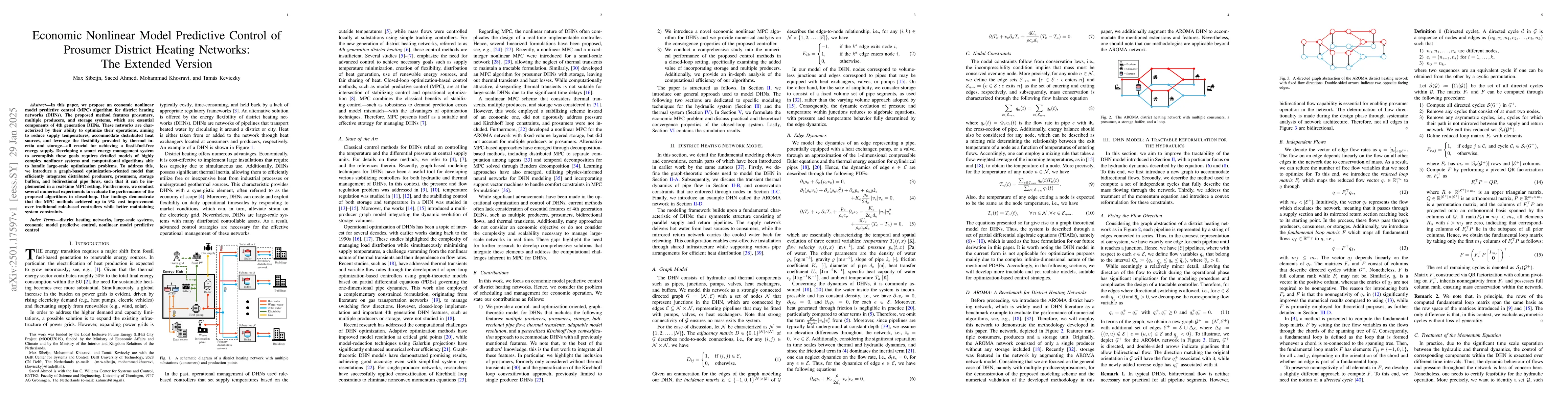 Thumbnail for Economic Nonlinear Model Predictive Control of Prosumer District Heating
  Networks: The Extended Version