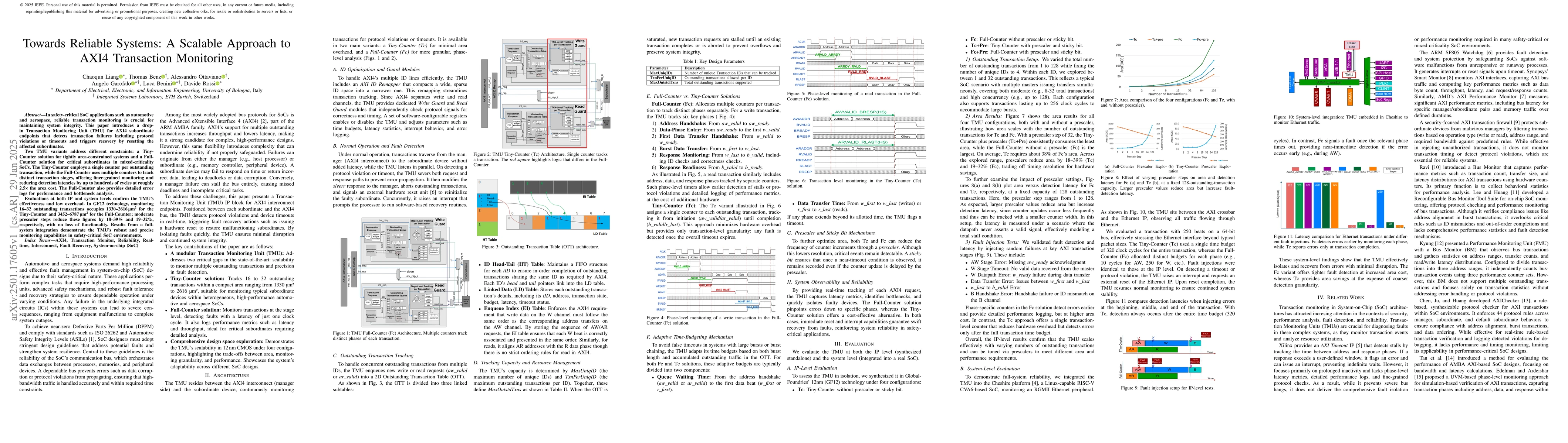 Thumbnail for Towards Reliable Systems: A Scalable Approach to AXI4 Transaction
  Monitoring
