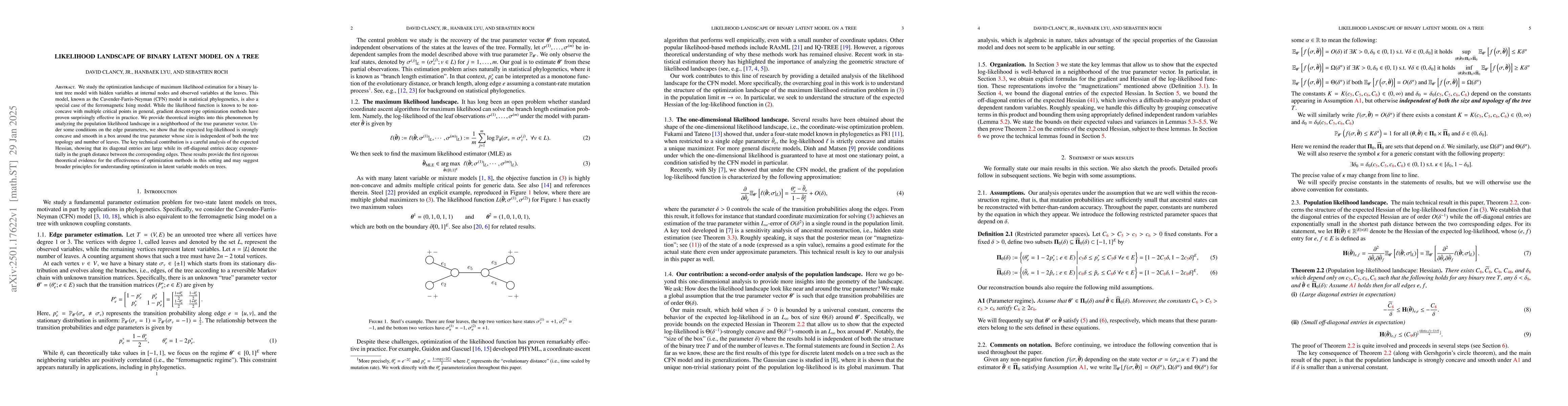 Thumbnail for Likelihood landscape of binary latent model on a tree