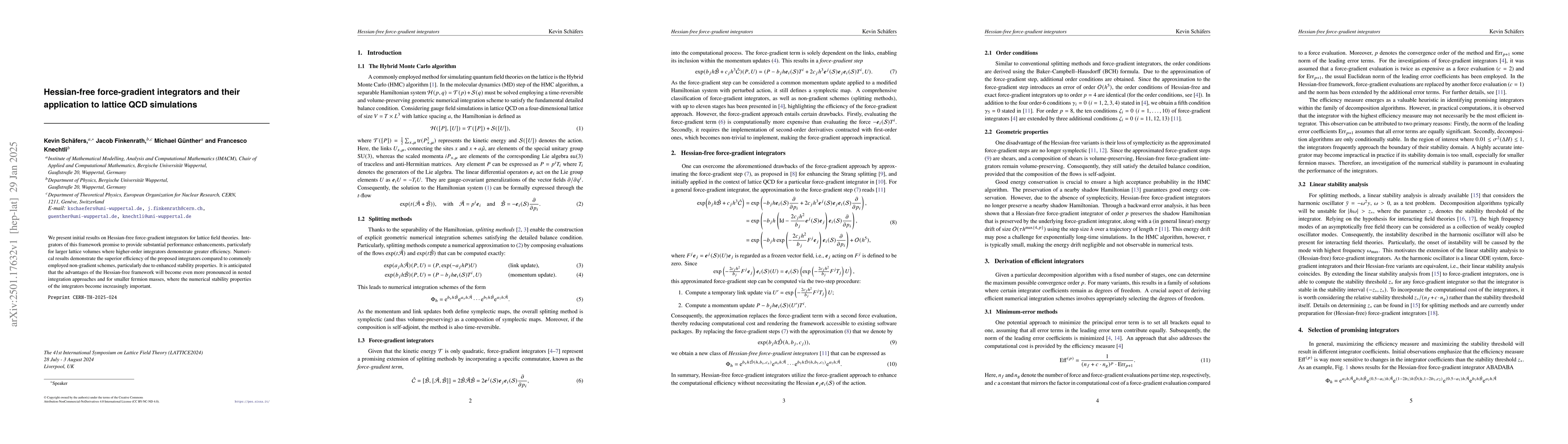 Thumbnail for Hessian-free force-gradient integrators and their application to lattice
  QCD simulations