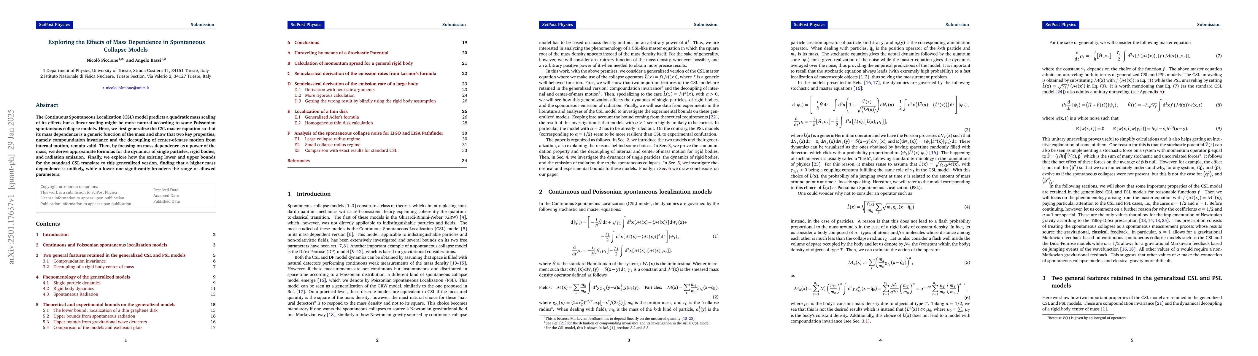 Thumbnail for Exploring the Effects of Mass Dependence in Spontaneous Collapse Models