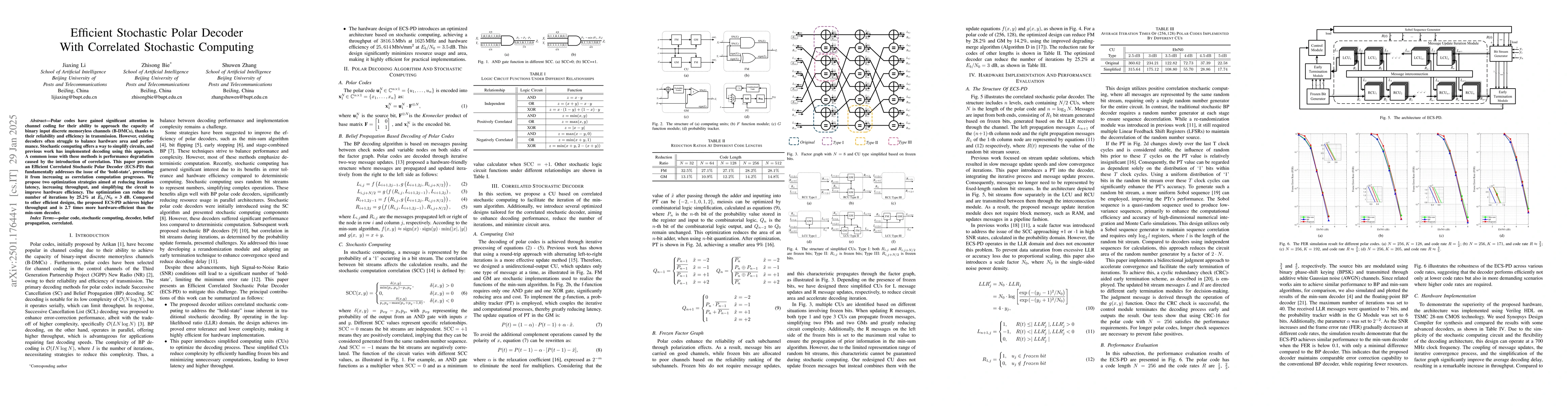Thumbnail for Efficient Stochastic Polar Decoder With Correlated Stochastic Computing