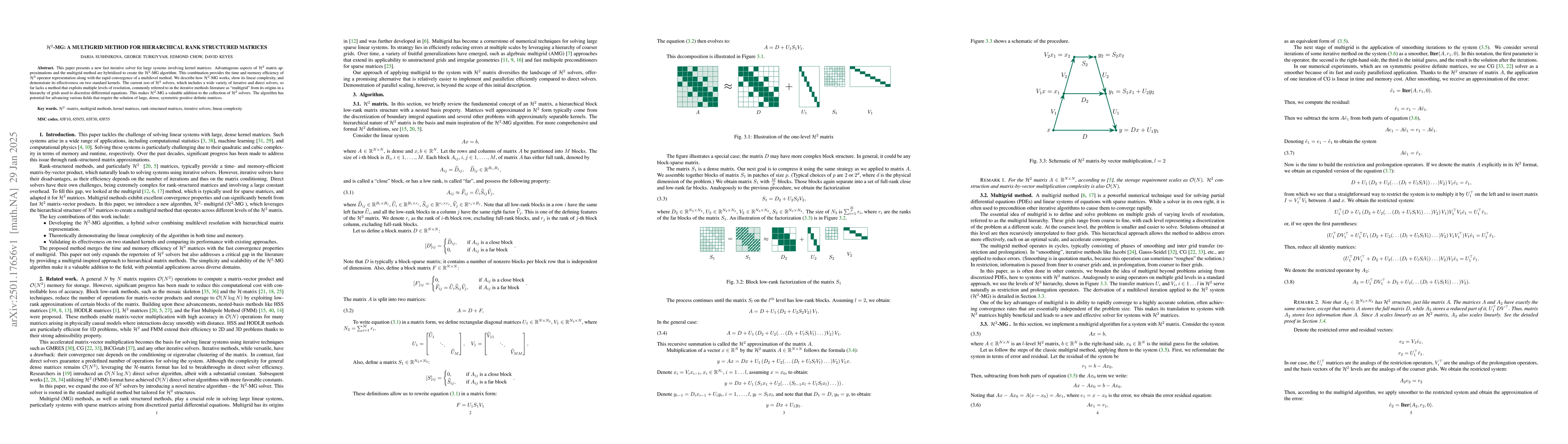 Thumbnail for H2-MG: A multigrid method for hierarchical rank structured matrices