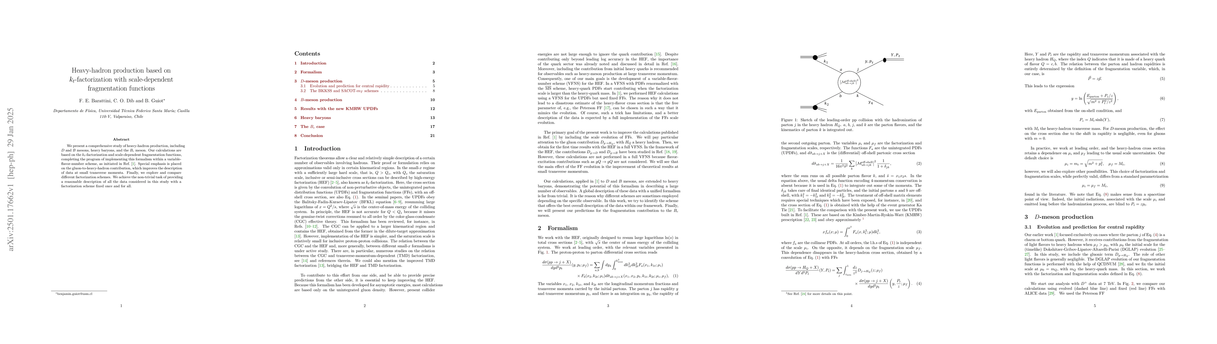 Thumbnail for Heavy-hadron production based on $k_t$-factorization with
  scale-dependent fragmentation functions