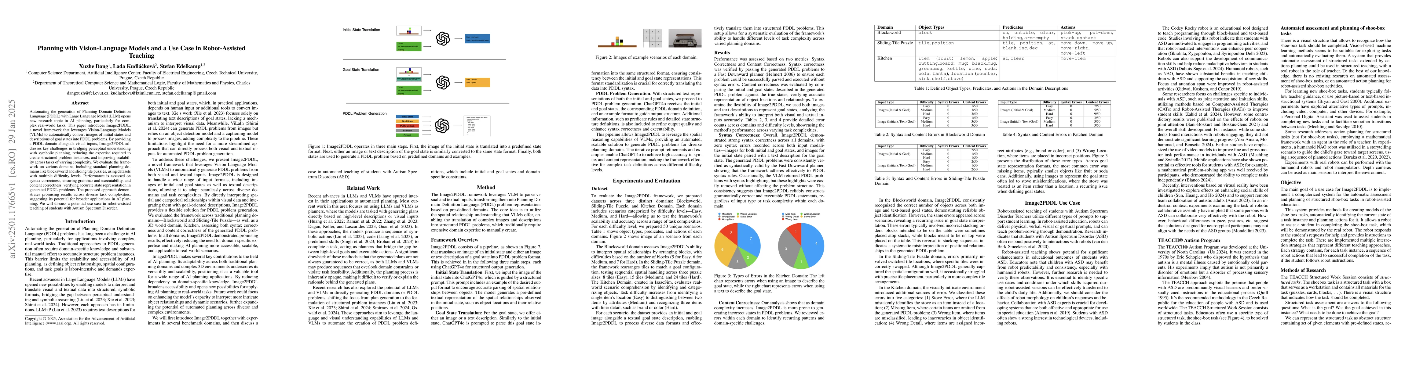 Thumbnail for Planning with Vision-Language Models and a Use Case in Robot-Assisted
  Teaching