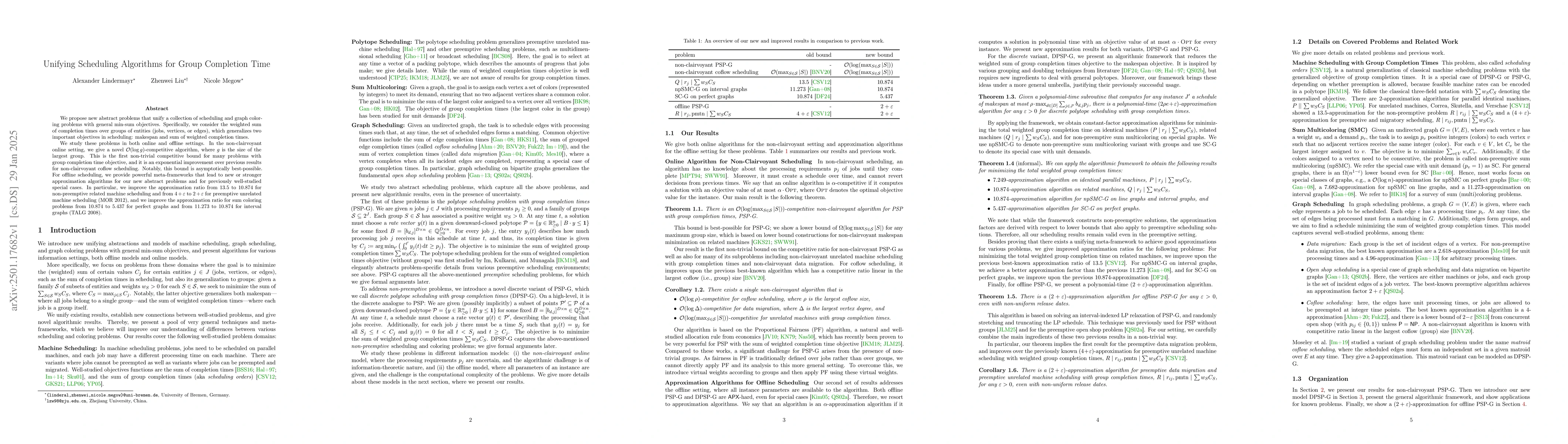 Thumbnail for Unifying Scheduling Algorithms for Group Completion Time
